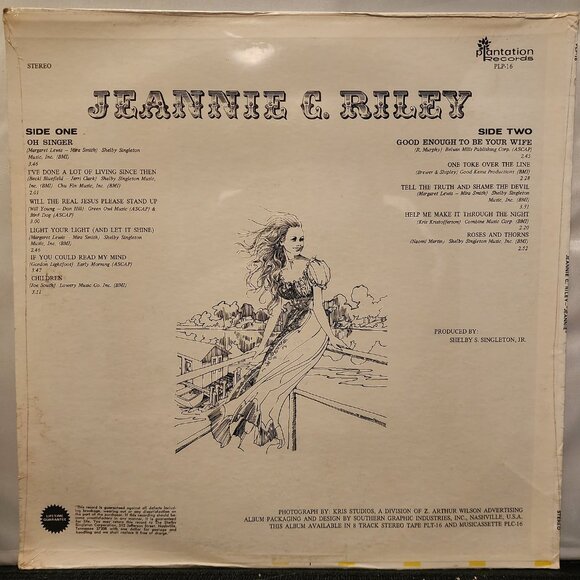 Jeannie C. Riley – Jeannie (1971) NOS Sealed Vinyl LP - Picture 2 of 2